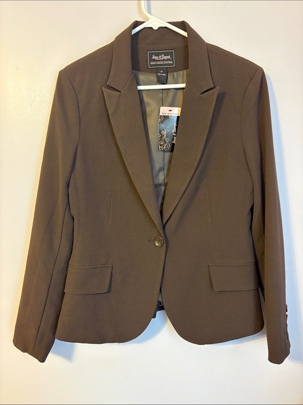 Steve & Barry’s Chocolate Brown Uptown Blazer Jacket Workwear size M